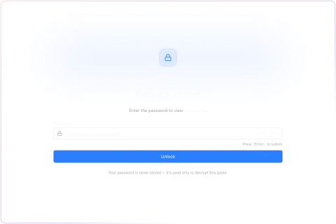 Password-Protected Pastes